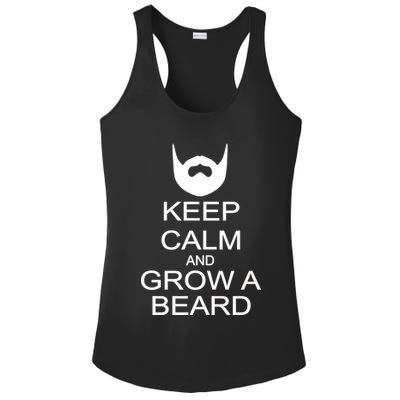 Keep Calm and Grow a Beard Ladies PosiCharge Competitor Racerback Tank
