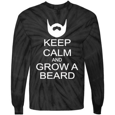 Keep Calm and Grow a Beard Tie-Dye Long Sleeve Shirt