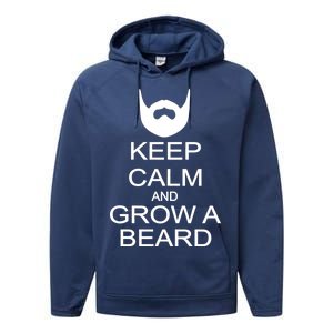 Keep Calm and Grow a Beard Performance Fleece Hoodie