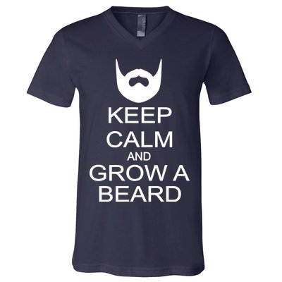 Keep Calm and Grow a Beard V-Neck T-Shirt