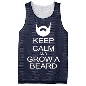 Keep Calm and Grow a Beard Mesh Reversible Basketball Jersey Tank