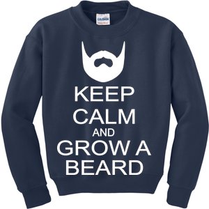 Keep Calm and Grow a Beard Kids Sweatshirt