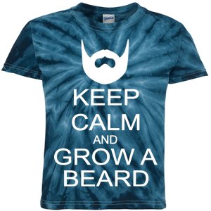 Keep Calm and Grow a Beard Kids Tie-Dye T-Shirt