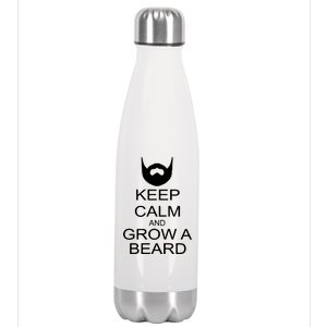 Keep Calm and Grow a Beard Stainless Steel Insulated Water Bottle