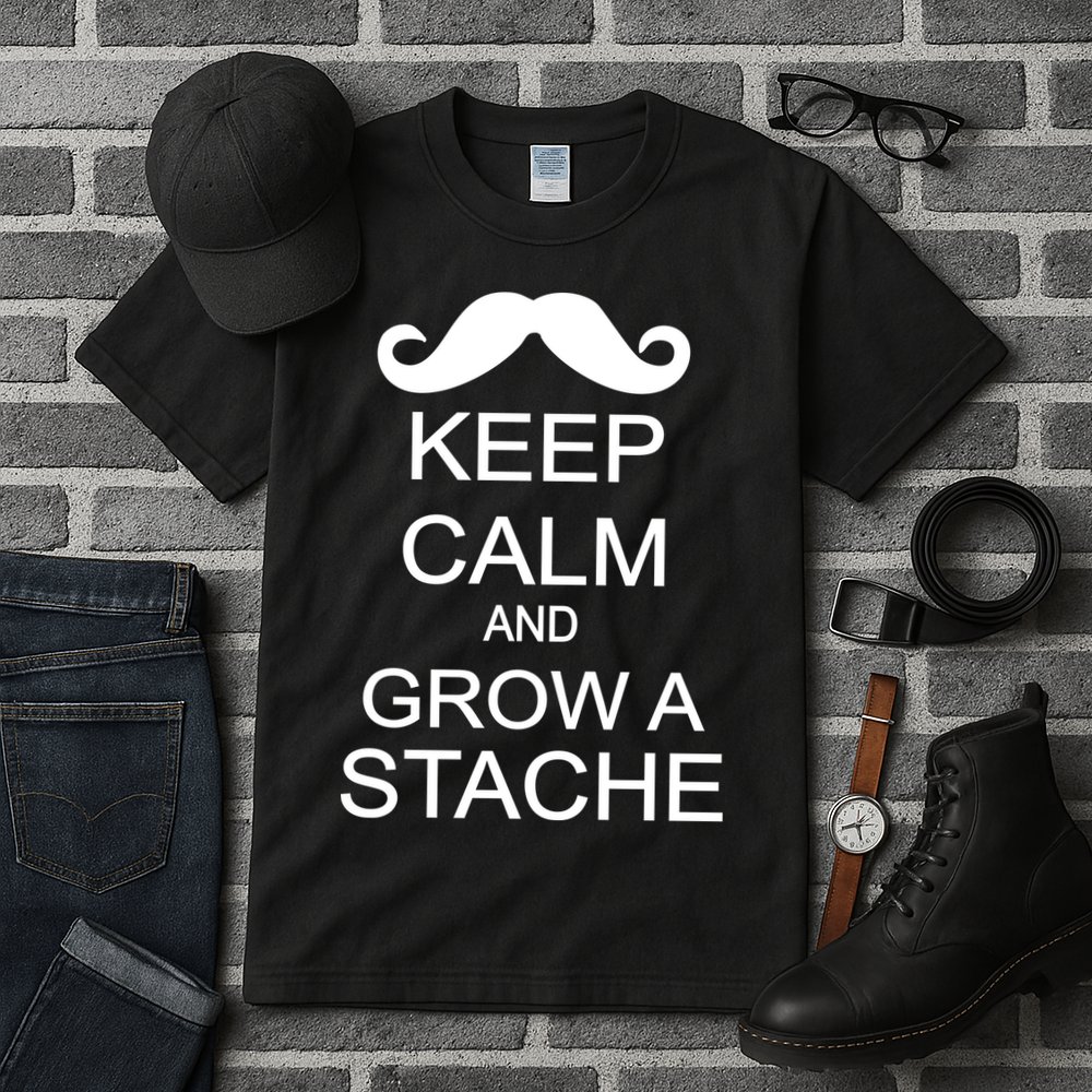 Keep Calm and Grow A Stache Tall T-Shirt