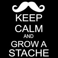 Keep Calm and Grow A Stache Drawstring Bag