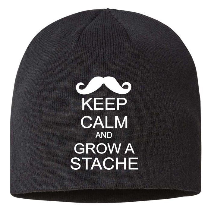 Keep Calm and Grow A Stache Sustainable Beanie