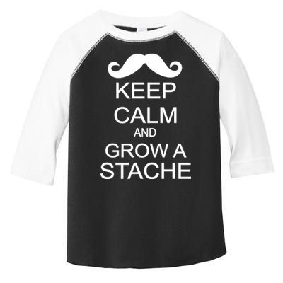 Keep Calm and Grow A Stache Toddler Fine Jersey T-Shirt