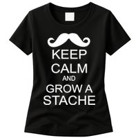 Keep Calm and Grow A Stache Womens T-Shirt