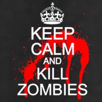 Keep Calm and Kill Zombies Garment-Dyed Fleece Hoodie