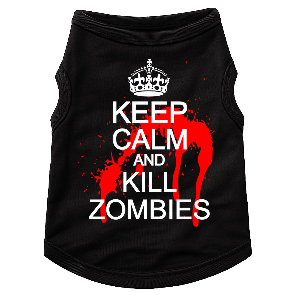Keep Calm and Kill Zombies Doggie Tank
