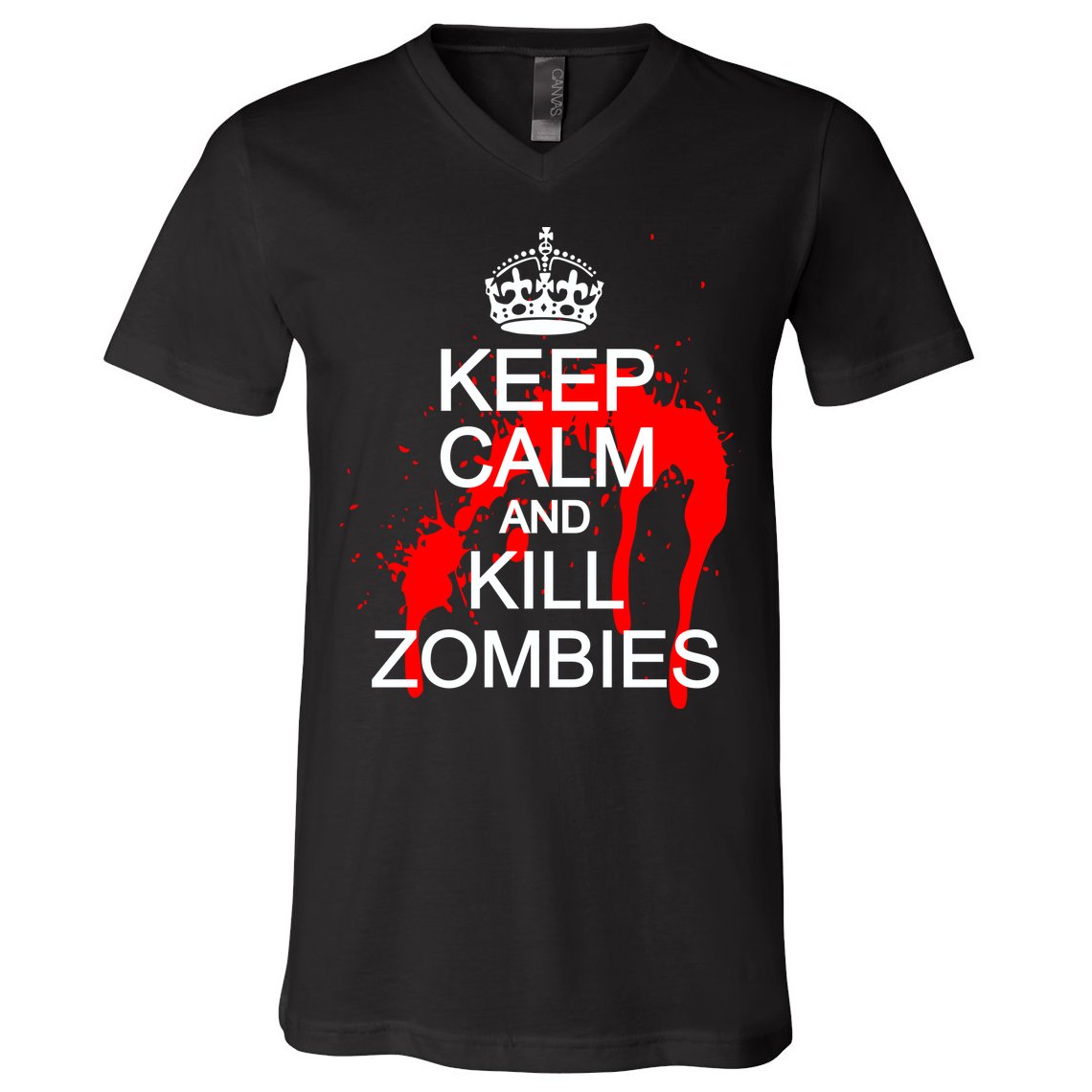 Keep Calm and Kill Zombies V-Neck T-Shirt