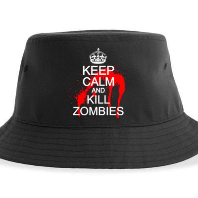 Keep Calm and Kill Zombies Sustainable Bucket Hat