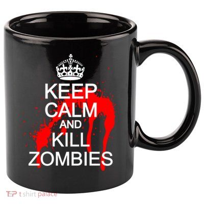 Keep Calm and Kill Zombies 11oz C Handle Ceramic Mug