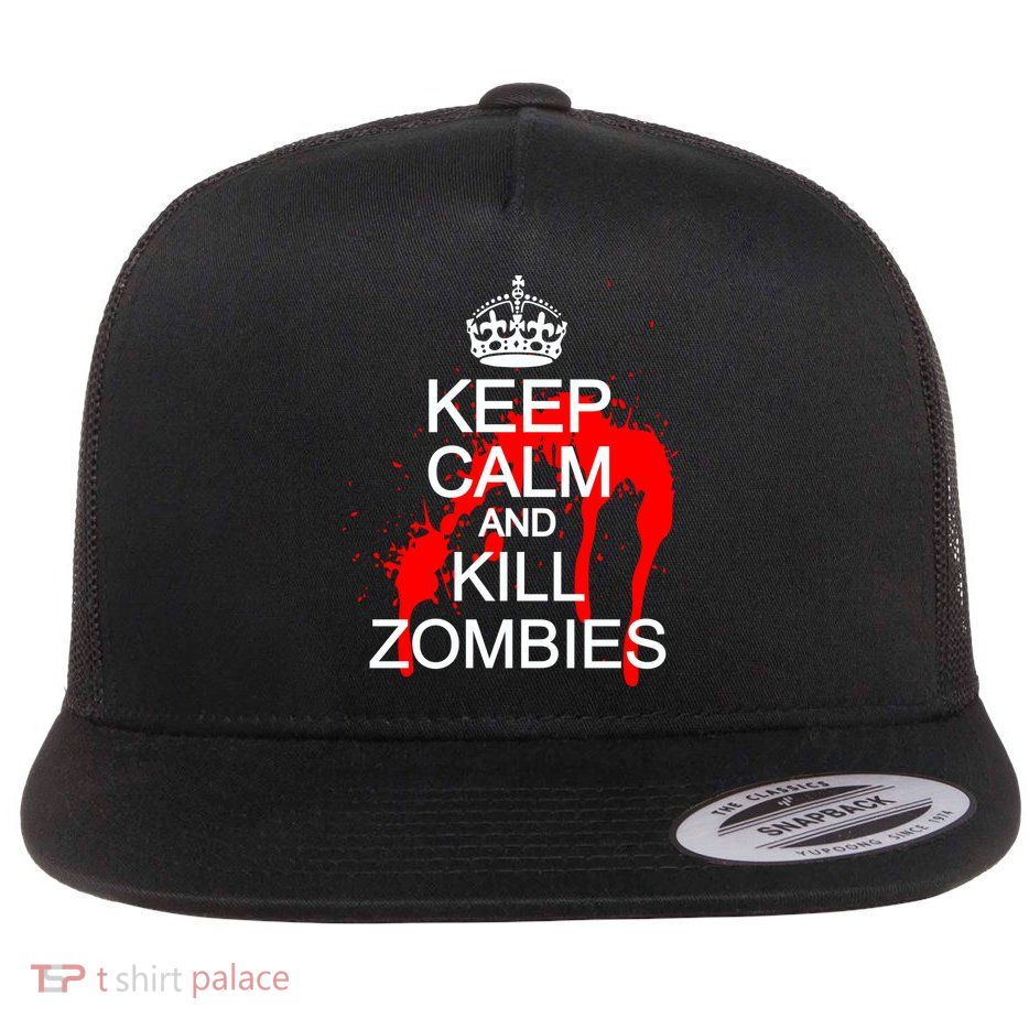 Keep Calm and Kill Zombies Flatbill Hat