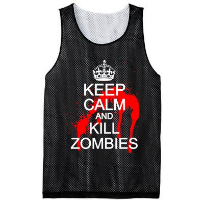 Keep Calm and Kill Zombies Mesh Reversible Basketball Jersey Tank