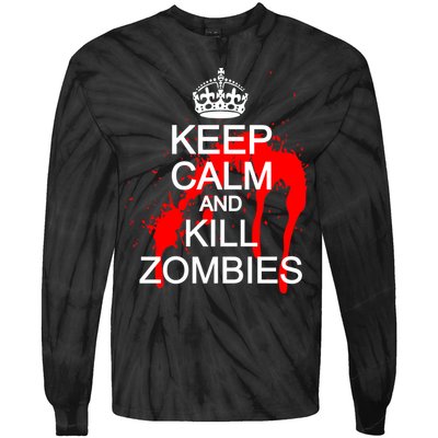 Keep Calm and Kill Zombies Tie-Dye Long Sleeve Shirt