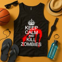 Keep Calm and Kill Zombies Tank Top