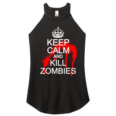Keep Calm and Kill Zombies Women's Perfect Tri Rocker Tank