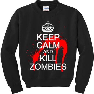 Keep Calm and Kill Zombies Kids Sweatshirt