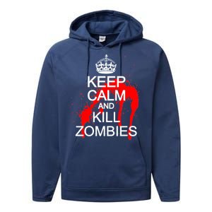 Keep Calm and Kill Zombies Performance Fleece Hoodie