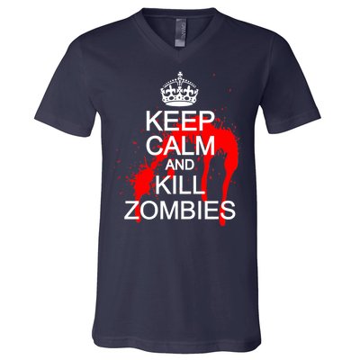 Keep Calm and Kill Zombies V-Neck T-Shirt