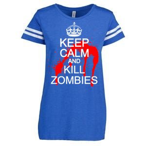 Keep Calm and Kill Zombies Enza Ladies Jersey Football T-Shirt