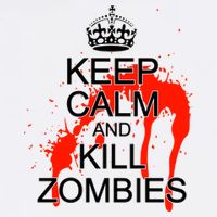 Keep Calm and Kill Zombies Garment-Dyed Sweatshirt