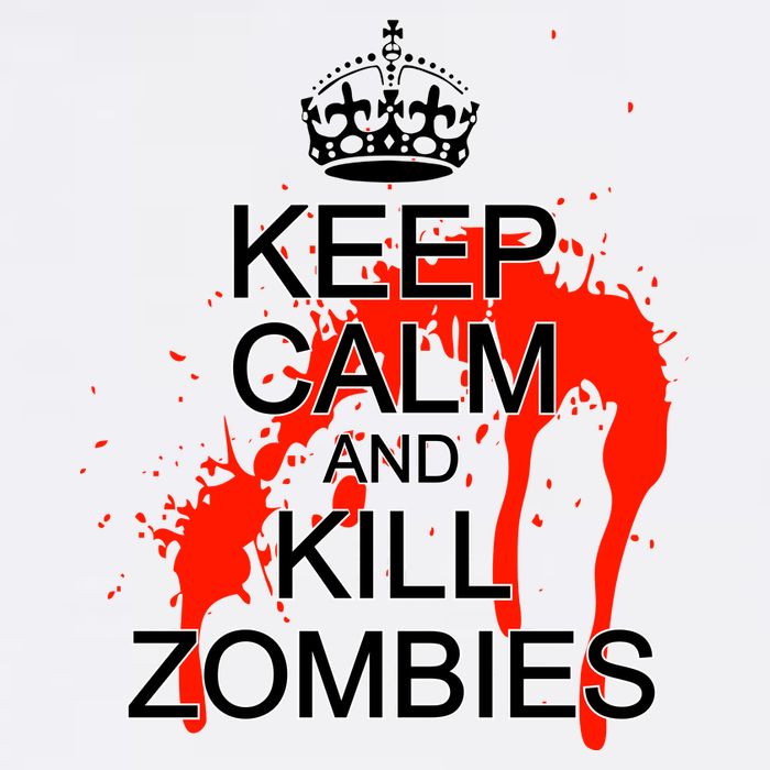 Keep Calm and Kill Zombies Garment-Dyed Sweatshirt