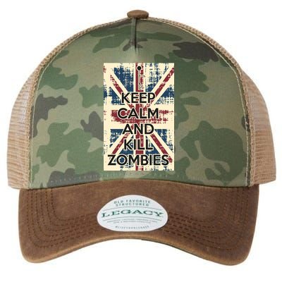 Keep Calm and Kill Zombies Vintage Legacy Tie Dye Trucker Hat