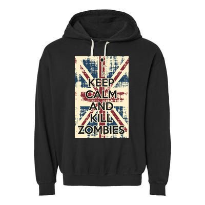Keep Calm and Kill Zombies Vintage Garment-Dyed Fleece Hoodie