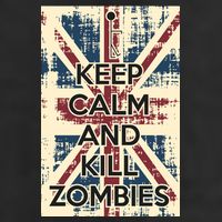 Keep Calm and Kill Zombies Vintage 7 Panel Mesh Trucker Snapback Hat