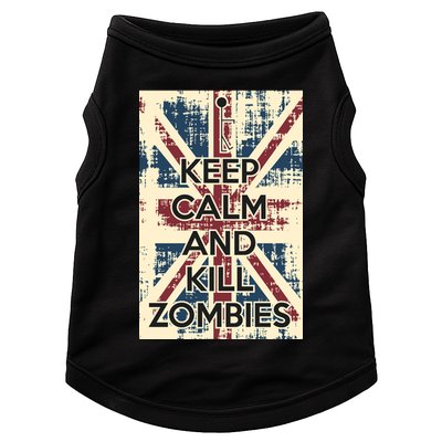 Keep Calm and Kill Zombies Vintage Doggie Tank