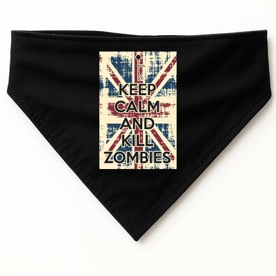 Keep Calm and Kill Zombies Vintage USA-Made Doggie Bandana
