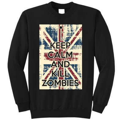 Keep Calm and Kill Zombies Vintage Sweatshirt