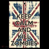 Keep Calm and Kill Zombies Vintage Sweatshirt