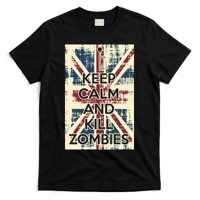 Keep Calm and Kill Zombies Vintage T-Shirt