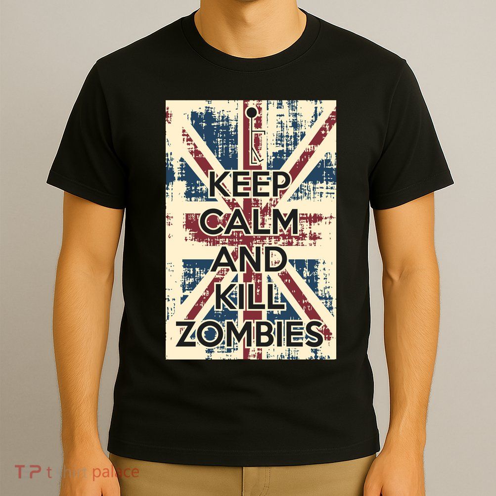 Keep Calm and Kill Zombies Vintage T-Shirt