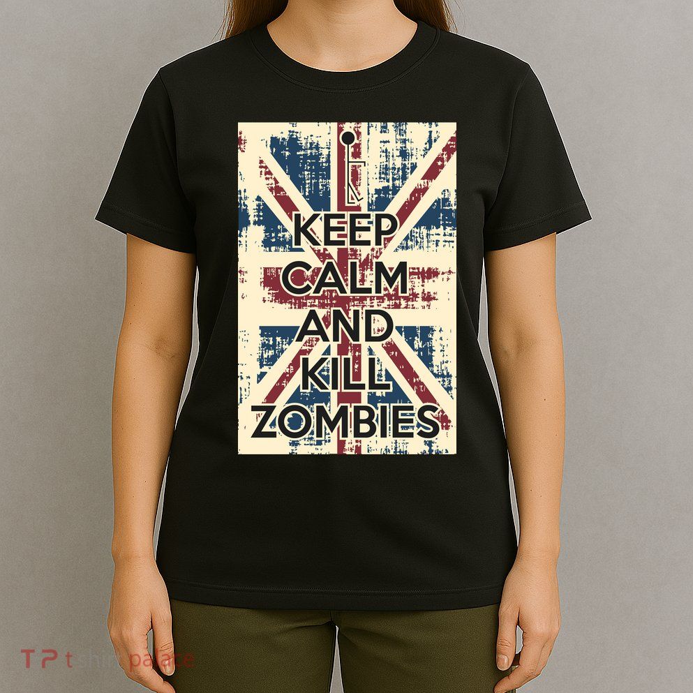 Keep Calm and Kill Zombies Vintage T-Shirt