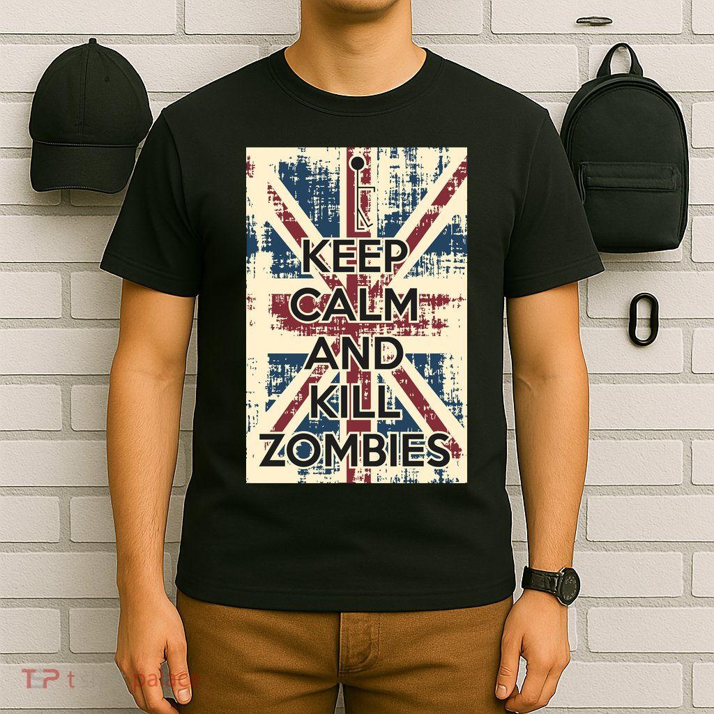Keep Calm and Kill Zombies Vintage T-Shirt