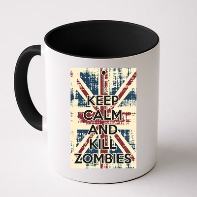 Keep Calm and Kill Zombies Vintage Mug
