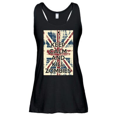 Keep Calm and Kill Zombies Vintage Ladies Essential Flowy Tank