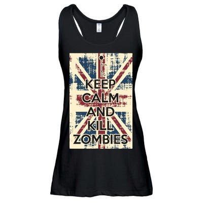 Keep Calm and Kill Zombies Vintage Ladies Essential Flowy Tank