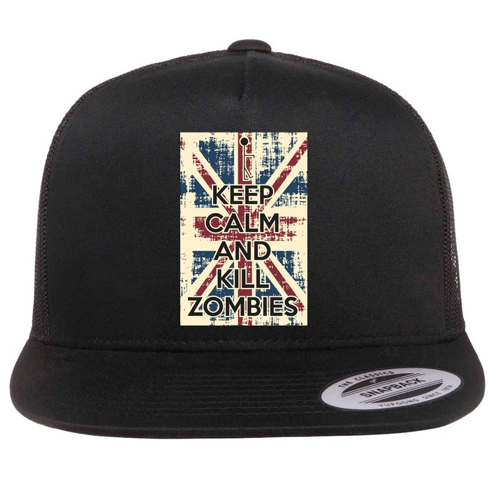 Keep Calm and Kill Zombies Vintage Flatbill Hat