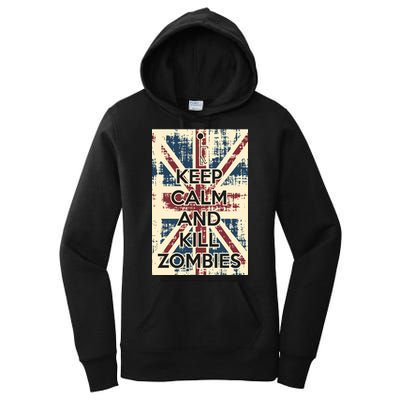Keep Calm and Kill Zombies Vintage Women's Pullover Hoodie
