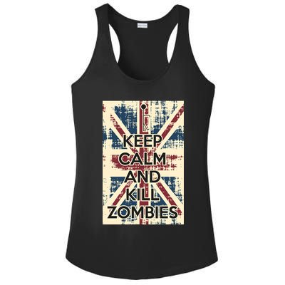 Keep Calm and Kill Zombies Vintage Ladies PosiCharge Competitor Racerback Tank