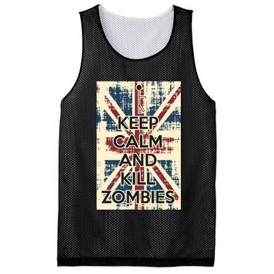 Keep Calm and Kill Zombies Vintage Mesh Reversible Basketball Jersey Tank