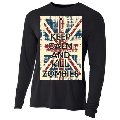 Keep Calm and Kill Zombies Vintage Cooling Performance Long Sleeve Crew