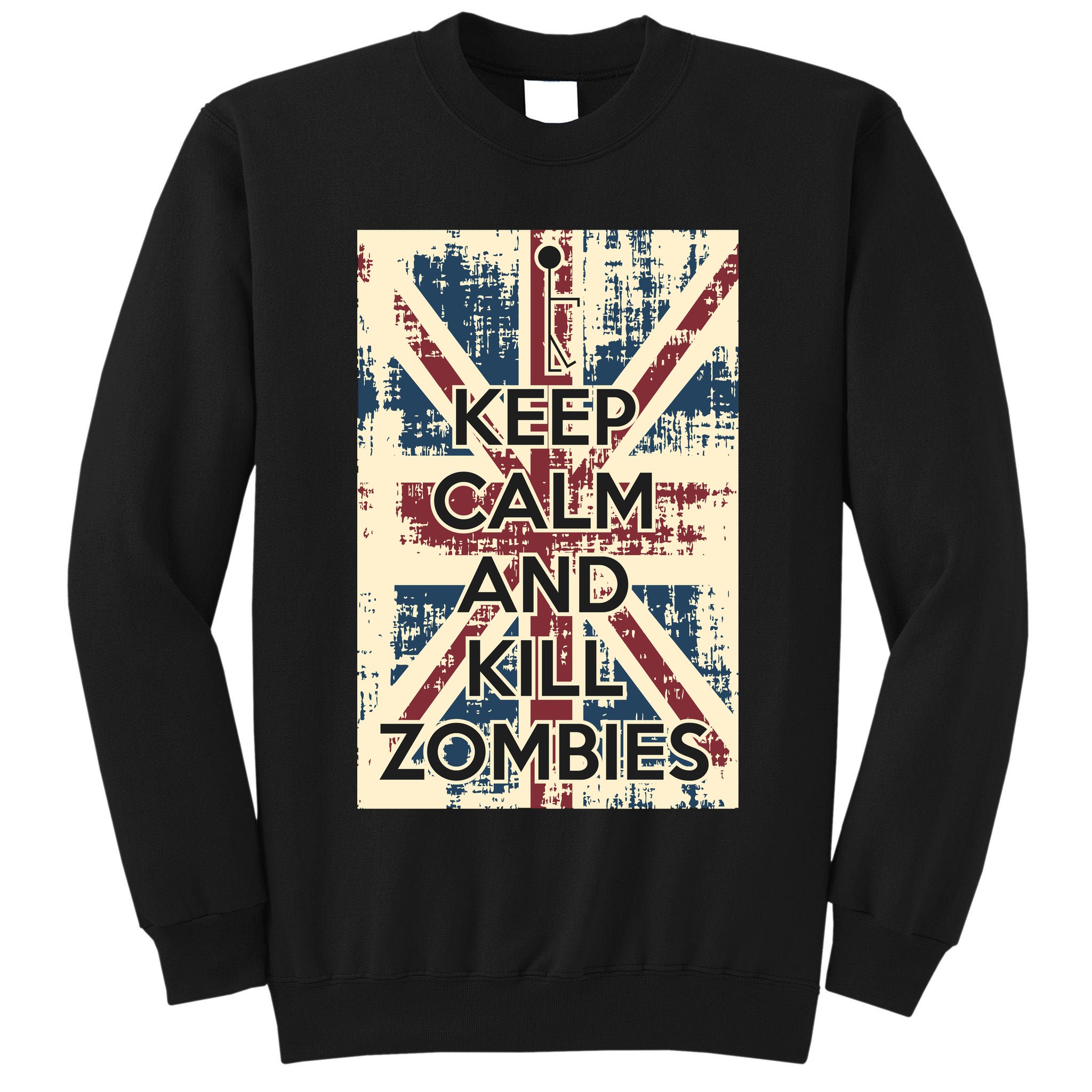Keep Calm and Kill Zombies Vintage Tall Sweatshirt
