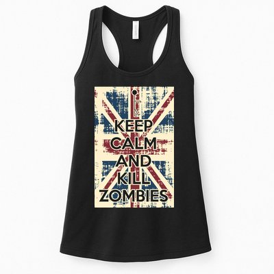 Keep Calm and Kill Zombies Vintage Womens Tank Top